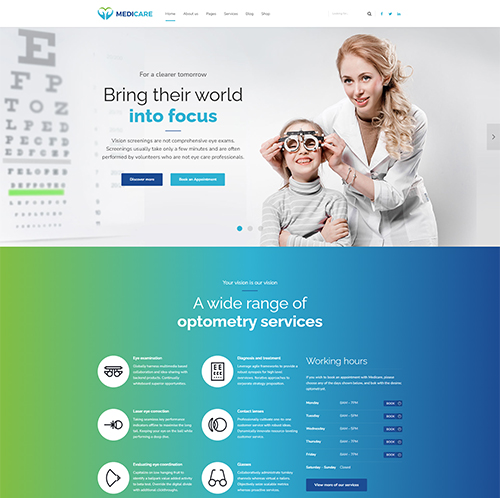 ebsite design for a doctor's office showcasing branding.