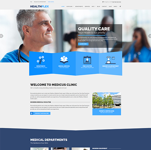  Portfolio of medical branding design in WordPress theme.
