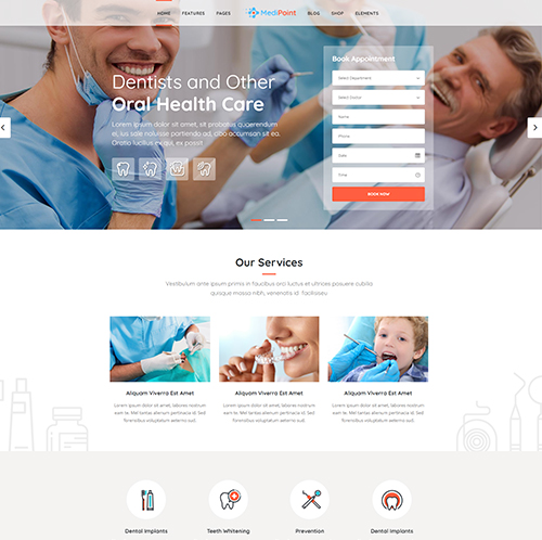 Dental website design showcasing innovative branding solutions.
