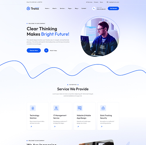 Website design landing page showcasing branding portfolio.
