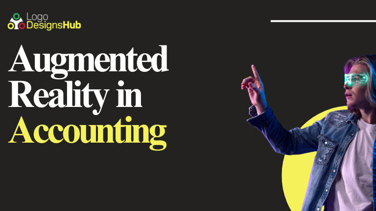 An accountant using augmented reality technology to visualize financial data and enhance analysis in a modern workspace.