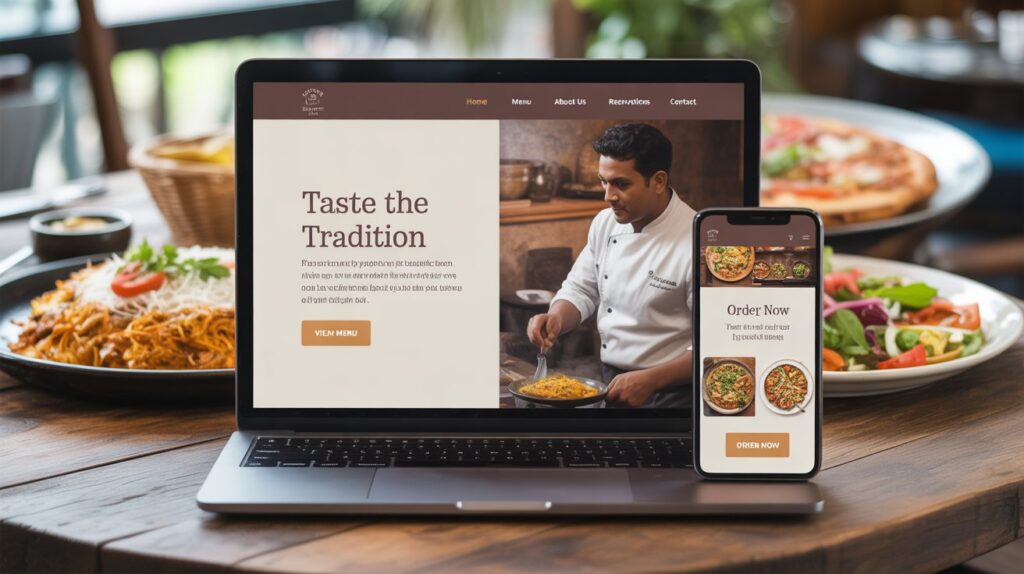 how to create a restaurant site