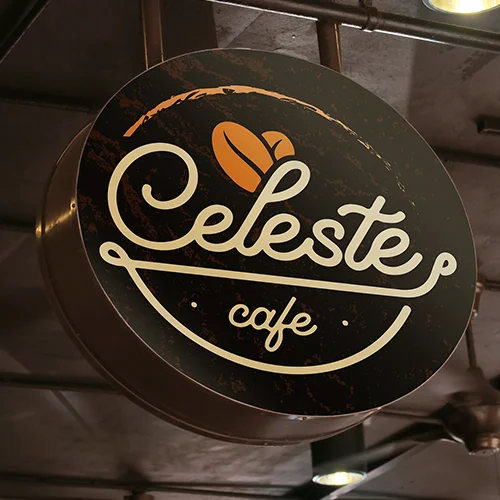 Medicine packaging mockup featuring coffee and a plant arrangement.