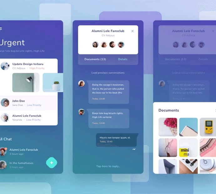 Visual representation of a user-friendly social networking app design.