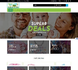 Image of a website showcasing exceptional deals and graphic design portfolio highlights.