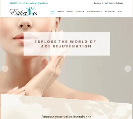 A visually appealing website layout for a beauty salon featured in a graphic design portfolio.