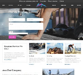 Website layout for a construction firm, highlighting graphic design features and project portfolio.