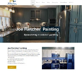 Joe Rechter's painting website design featuring a graphic design portfolio